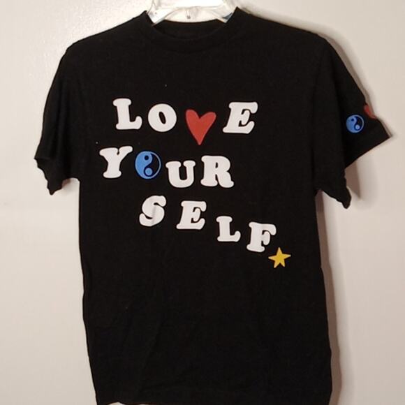 Fashion Nova Men Small Love Your Self Black Short sleeve t-shirt.  Atleisure - Picture 1 of 6